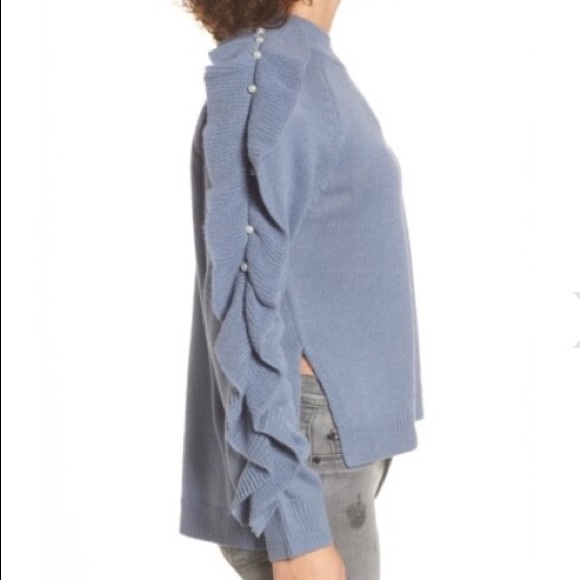 BP Ruffle with imitation pearl sweater size small - Picture 3 of 3